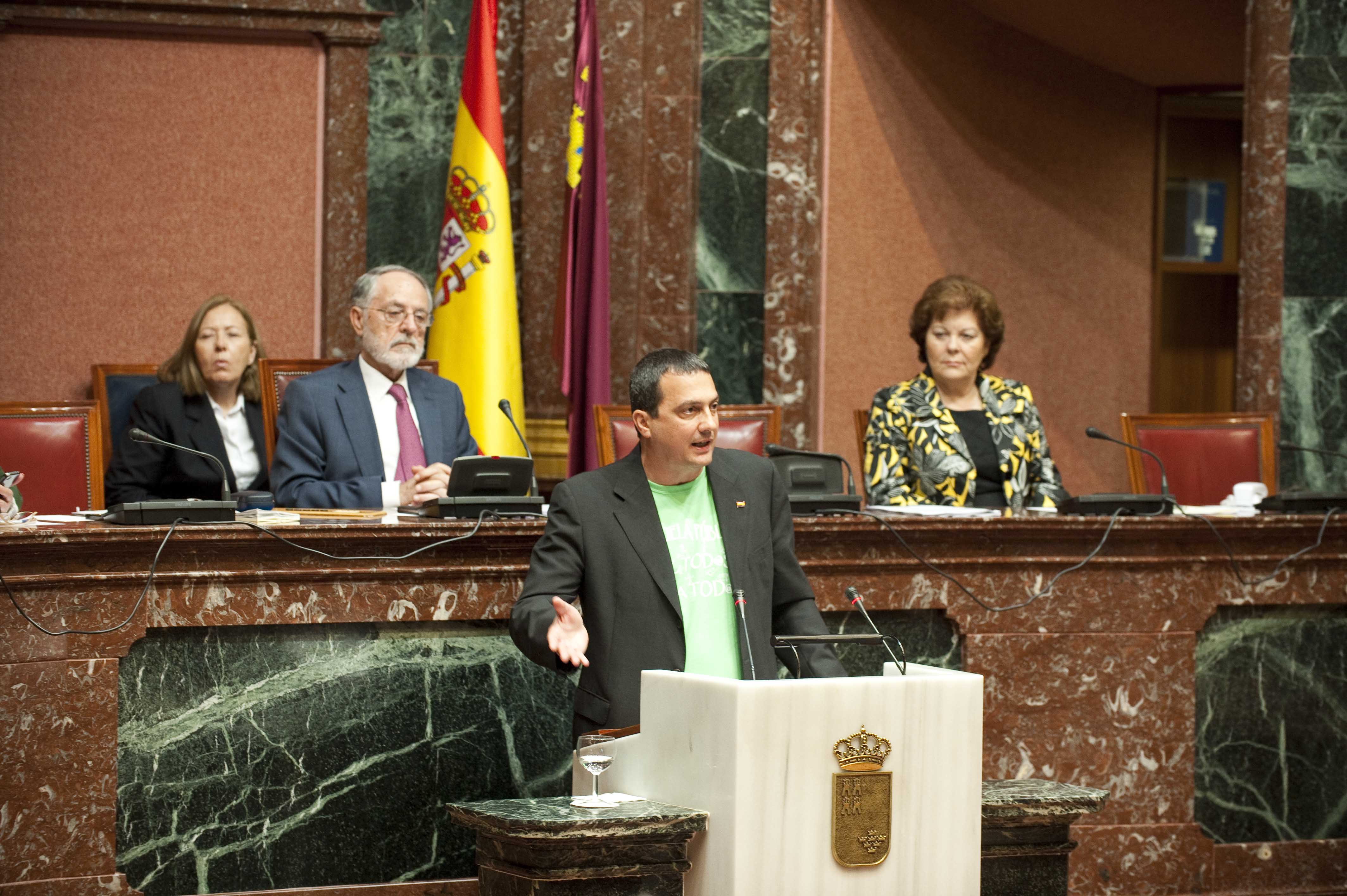 José Antonio Pujante Diekmann, en el pleno de la Asamblea Regional