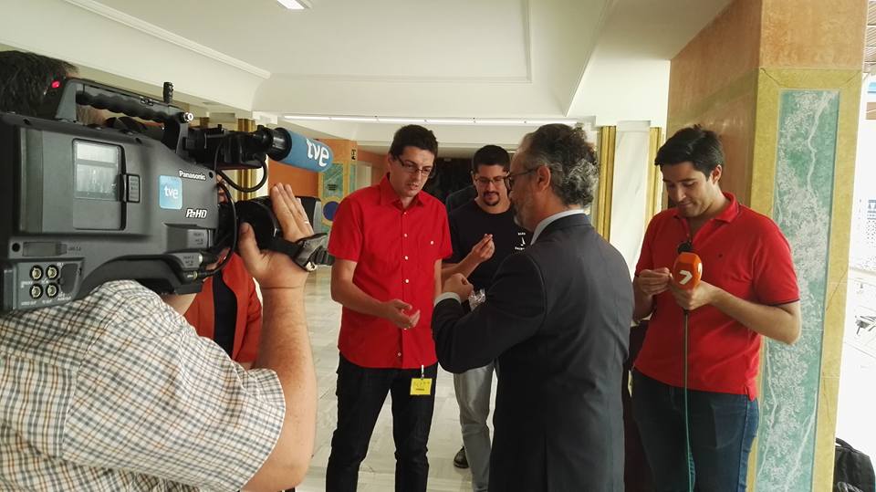El alcalde de Caravaca de la Cruz, José Moreno Medina, con la presidenta de la Asamblea