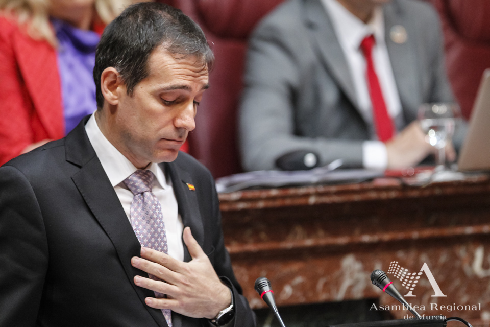 Juan José Liarte, portavoz de Vox, fija la posición de su Grupo en el Debate de Investidura