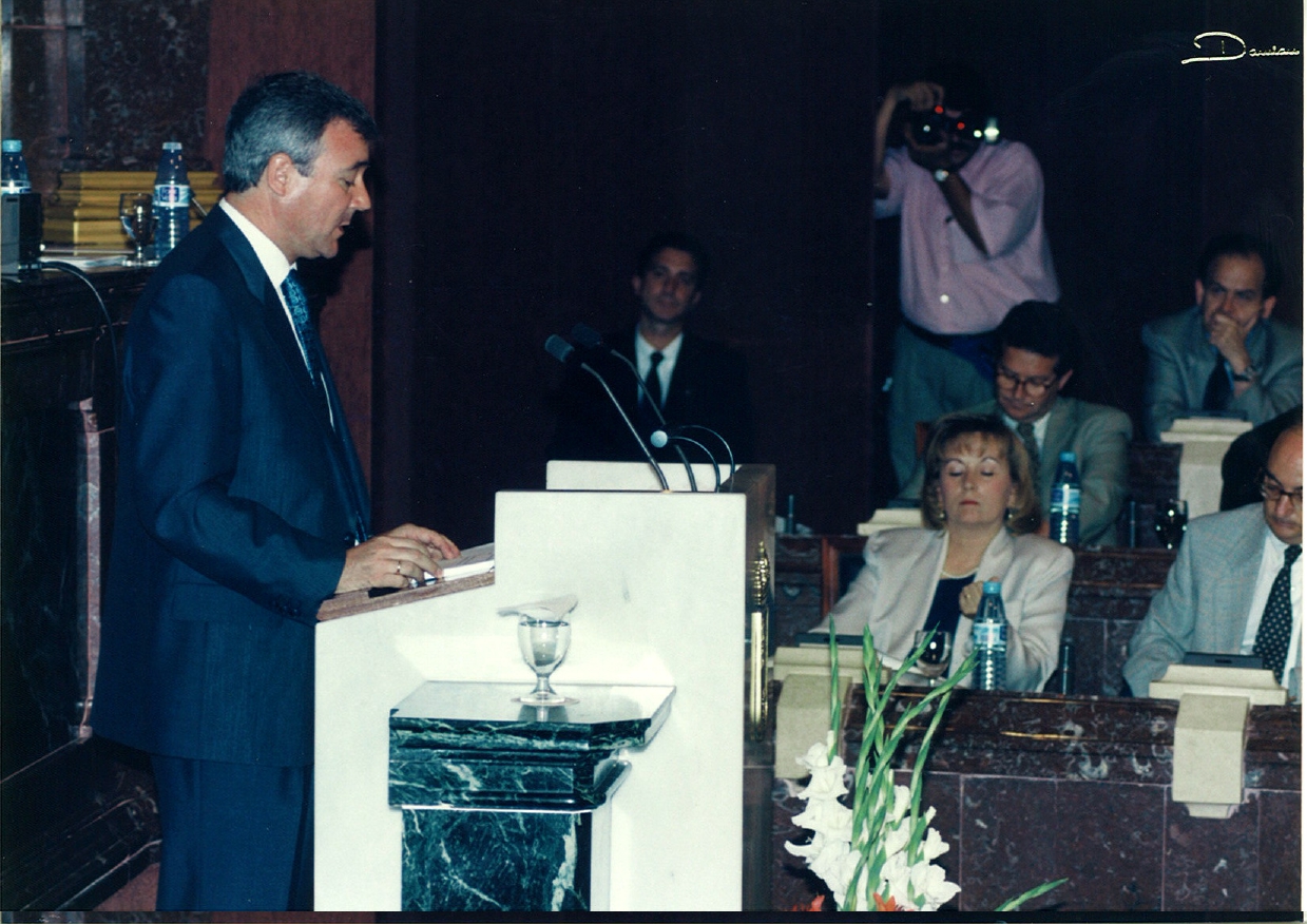 Ramón Luis Valcárcel, en su primer debate de investidura, 29 de junio de 1995
