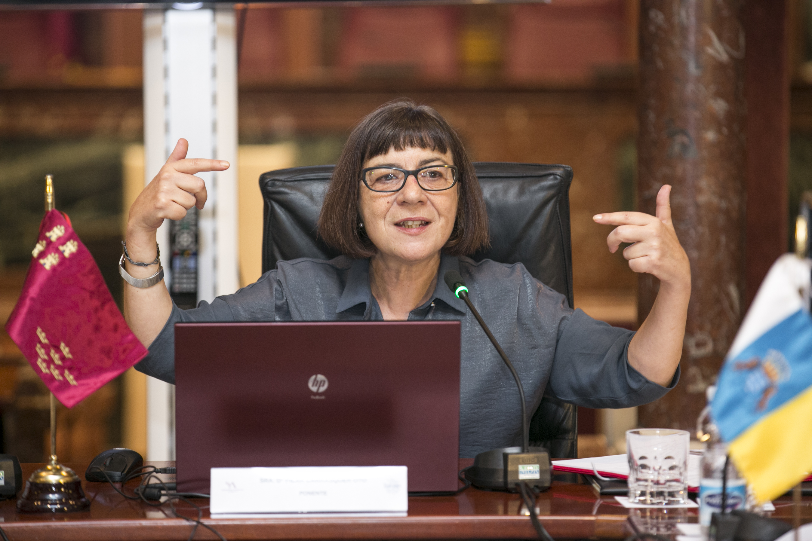Pilar Carrasquer Oto durante su intervención en las jornadas de Igualdad de Género celebradas en la Asamblea Regional