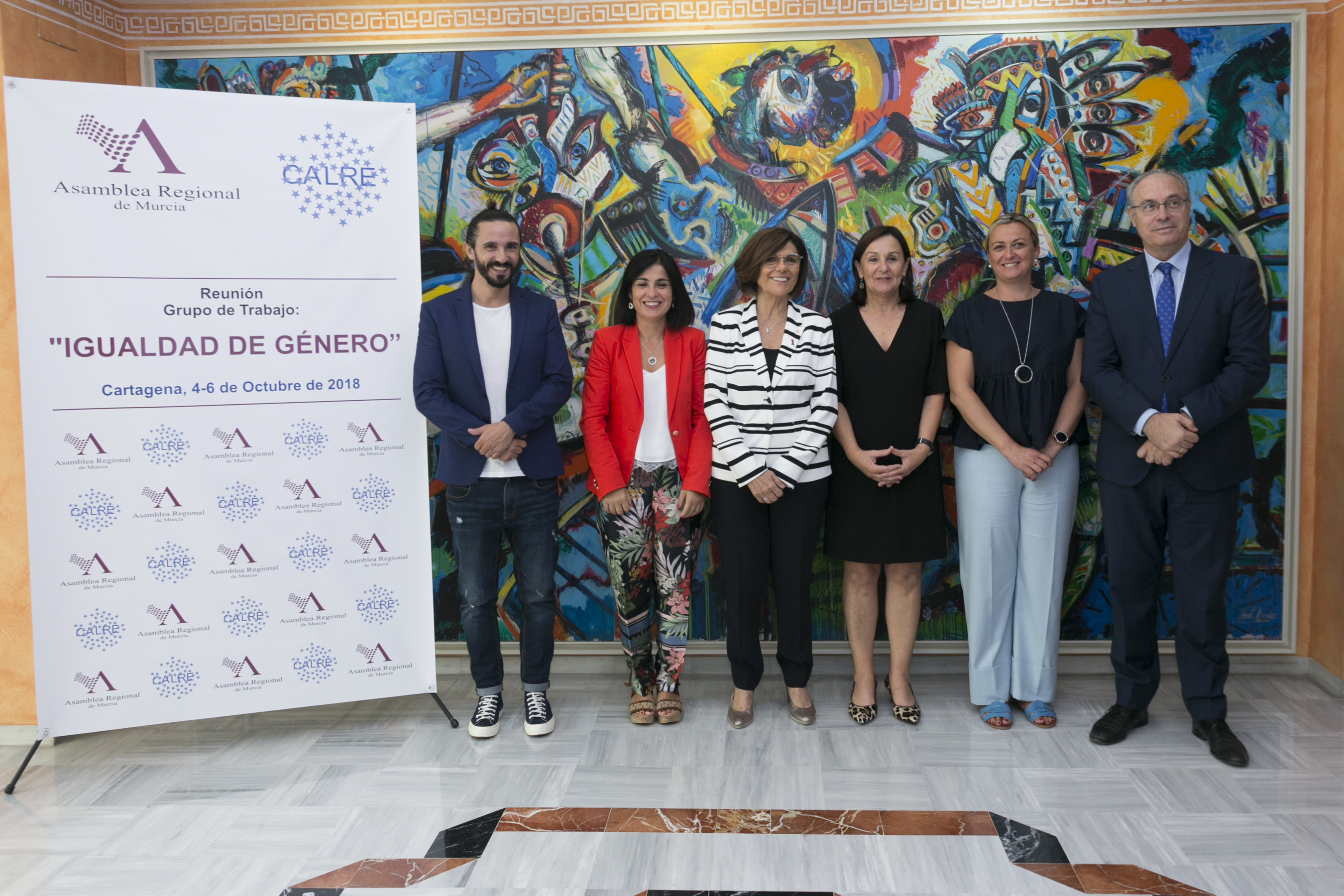 Presidentas y presidentes de Parlamentos autonómicos participantes en las jornadas de Igualdad de Género de CALRE celebradas en la Asamblea Regional
