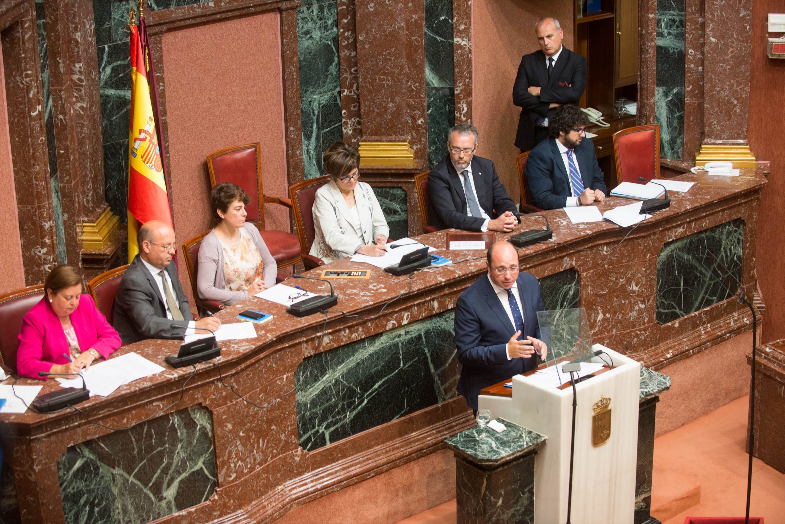 Pedro Antonio Sánchez, durante su discurso de investidura