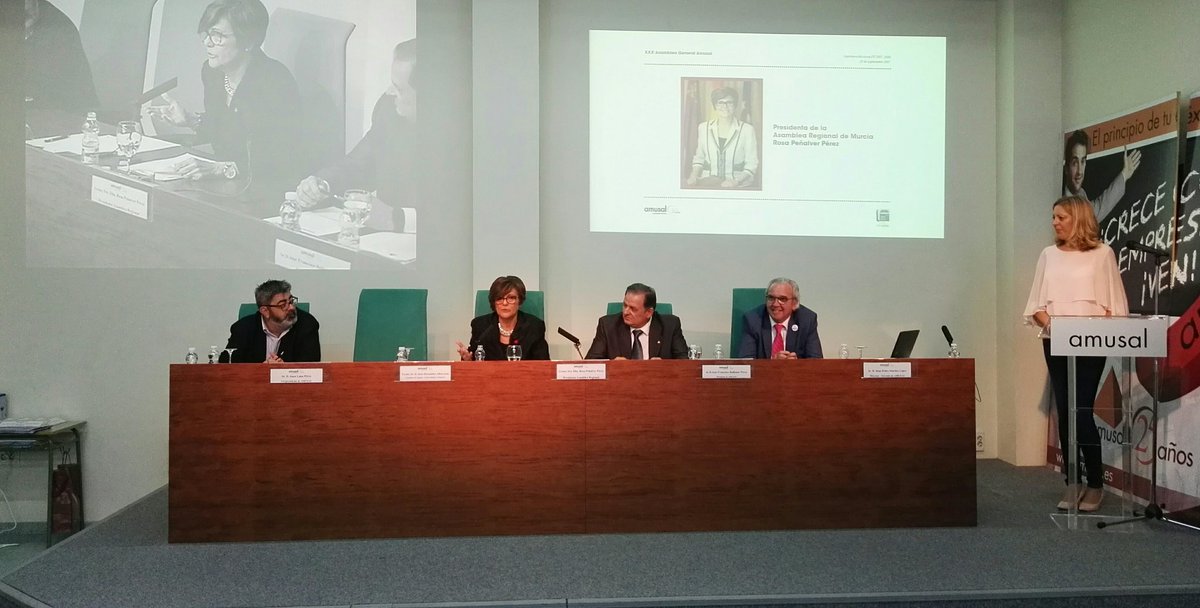 La presidenta de la Cámara, Rosa Peñalver, clausura la XXX Asamblea General de Amusal
