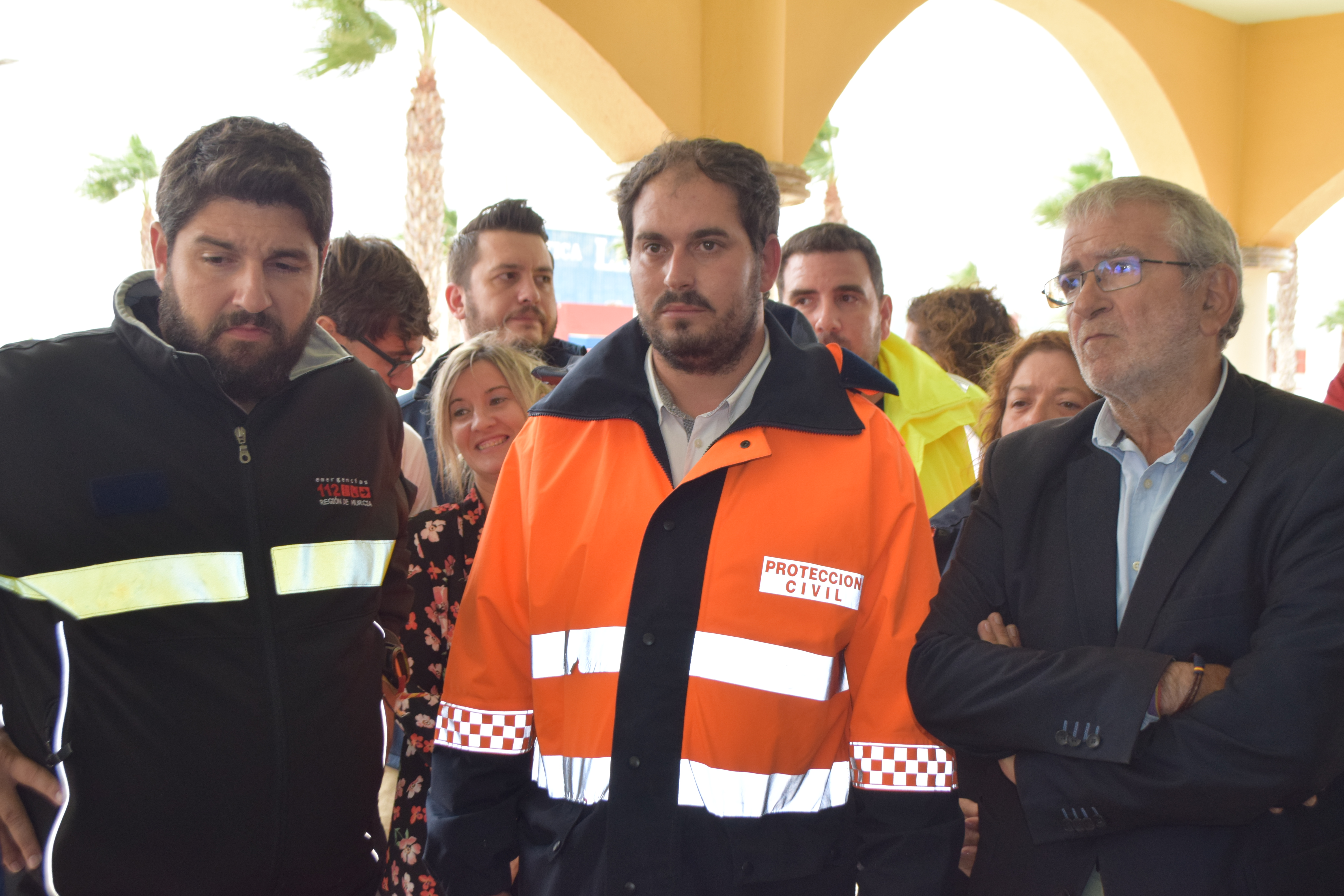 Fernando López Miras, Mario Pérez Cervera y Alberto Castillo han evaluado la situación que atraviesa el municipio de Los Alcázares