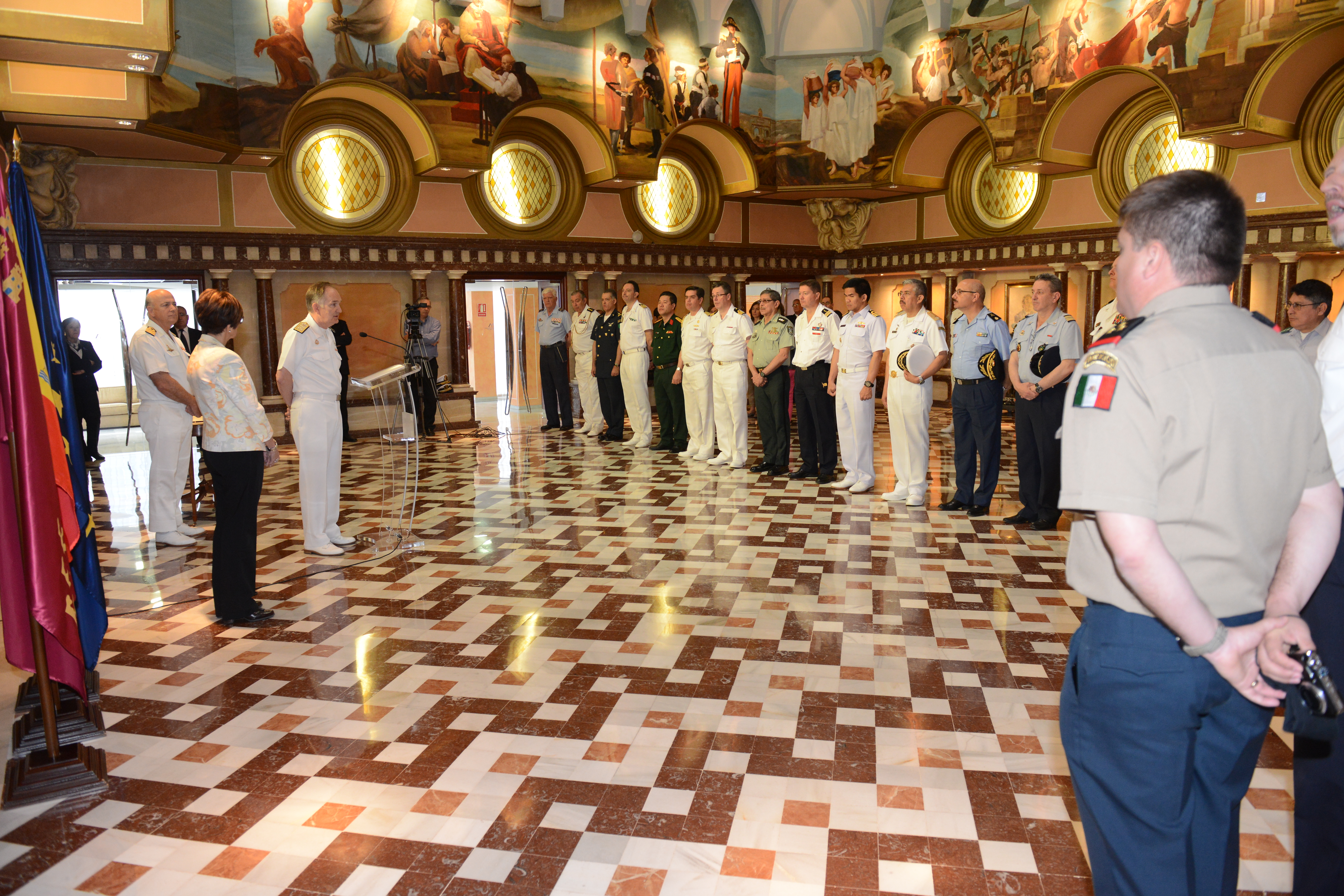 El Almirante Juan Francisco Martínez Núñez, en un momento de su discurso.