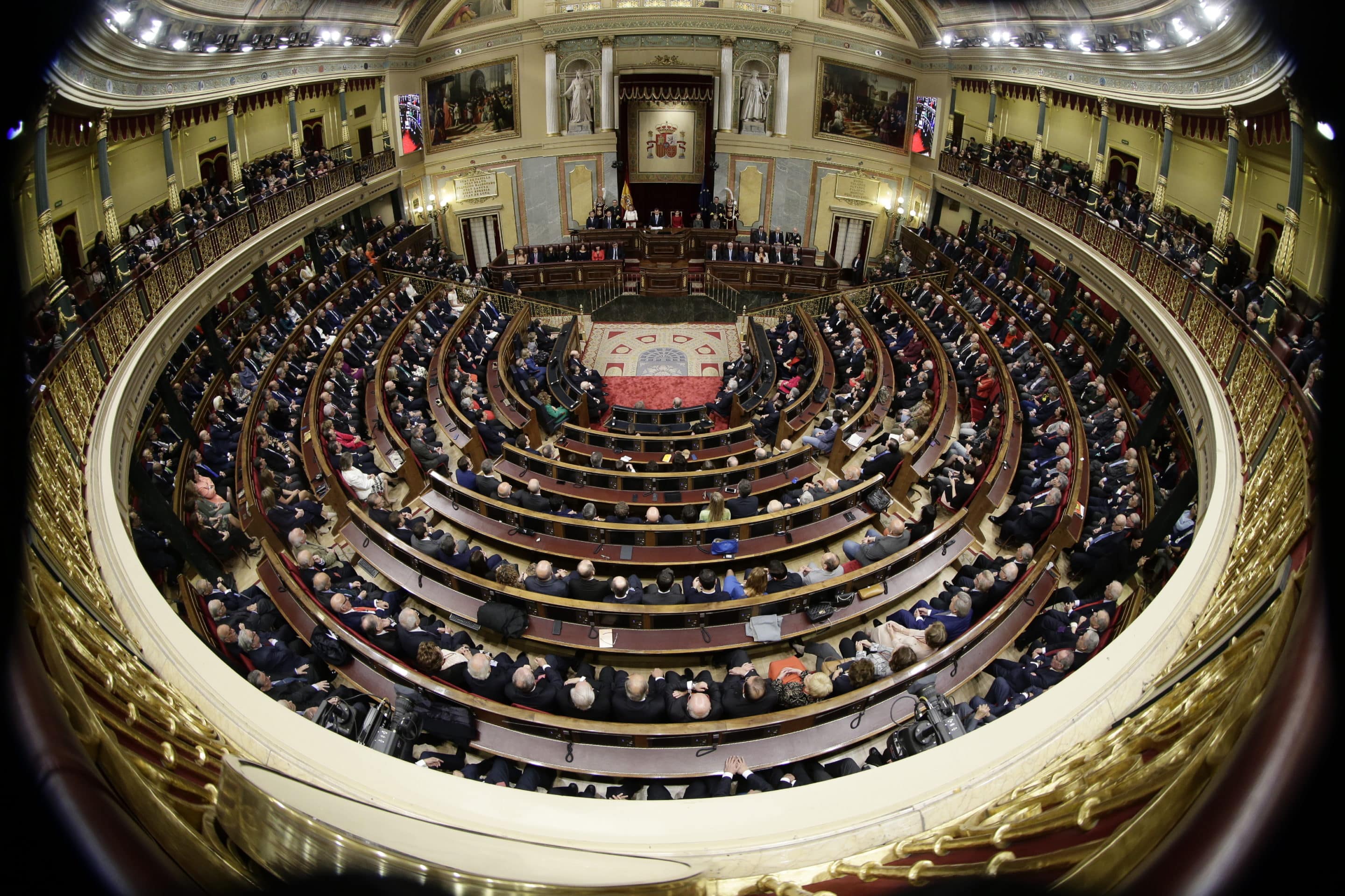 Acto conmemorativo del 40 Aniversario de la Constitución, celebrado en el Congreso de los Diputados, y presidido por los Reyes de España