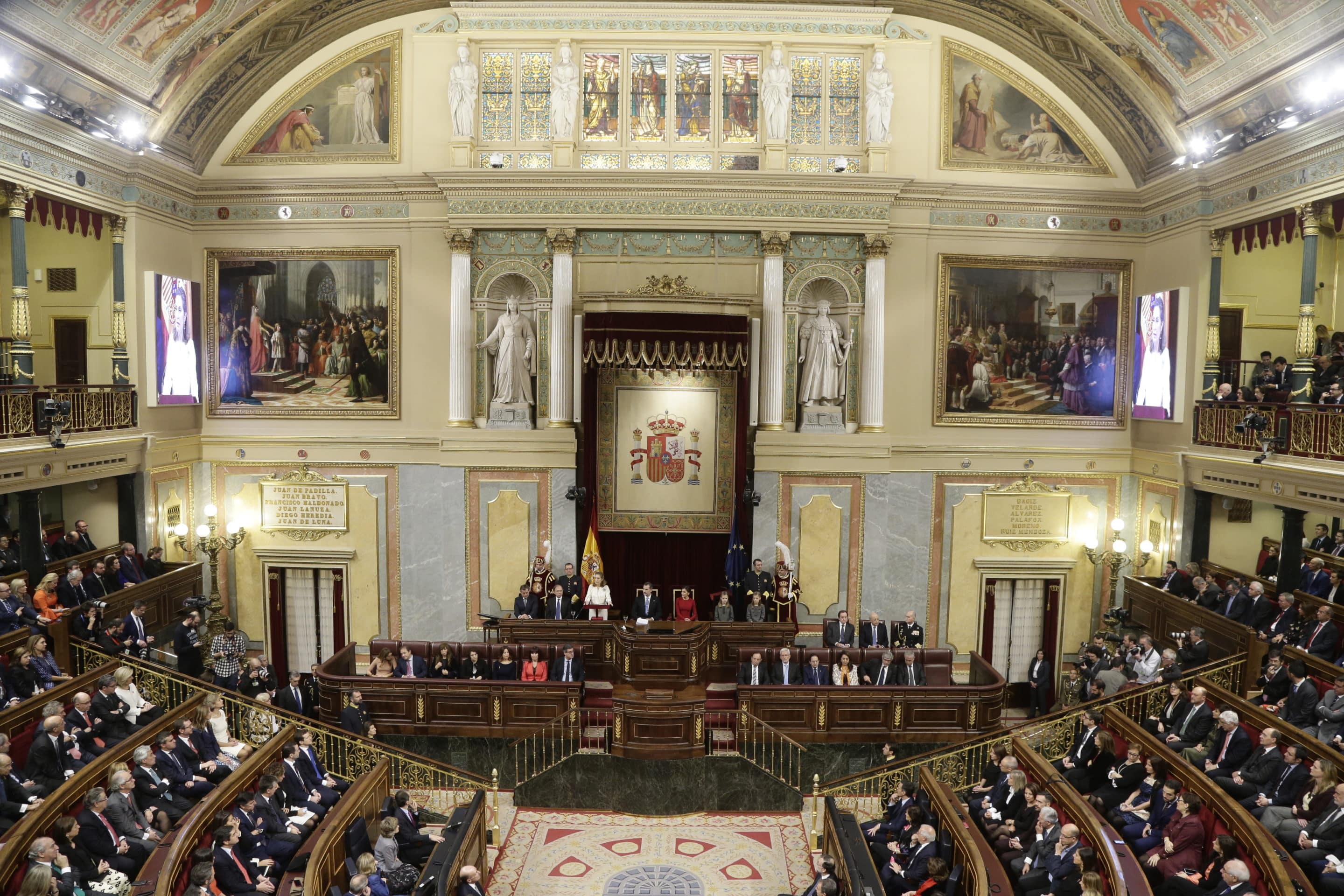 Acto conmemorativo del 40 Aniversario de la Constitución, celebrado en el Congreso de los Diputados, y presidido por los Reyes de España