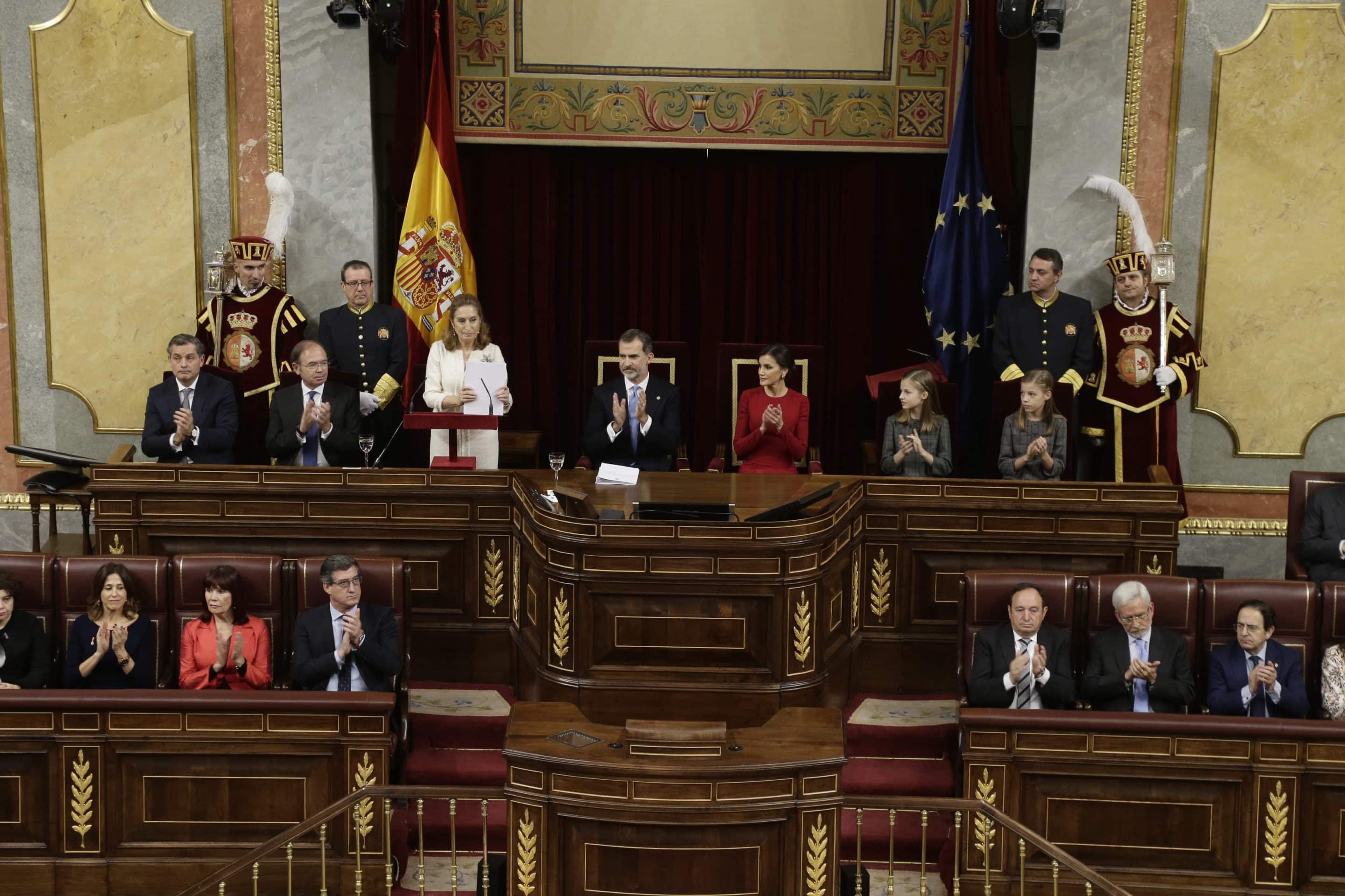 Acto conmemorativo del 40 Aniversario de la Constitución, celebrado en el Congreso de los Diputados, y presidido por los Reyes de España