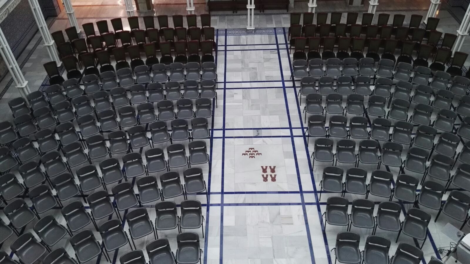 Ya está todo preparado en el Patio de los Ayuntamientos para recibir a Martirio