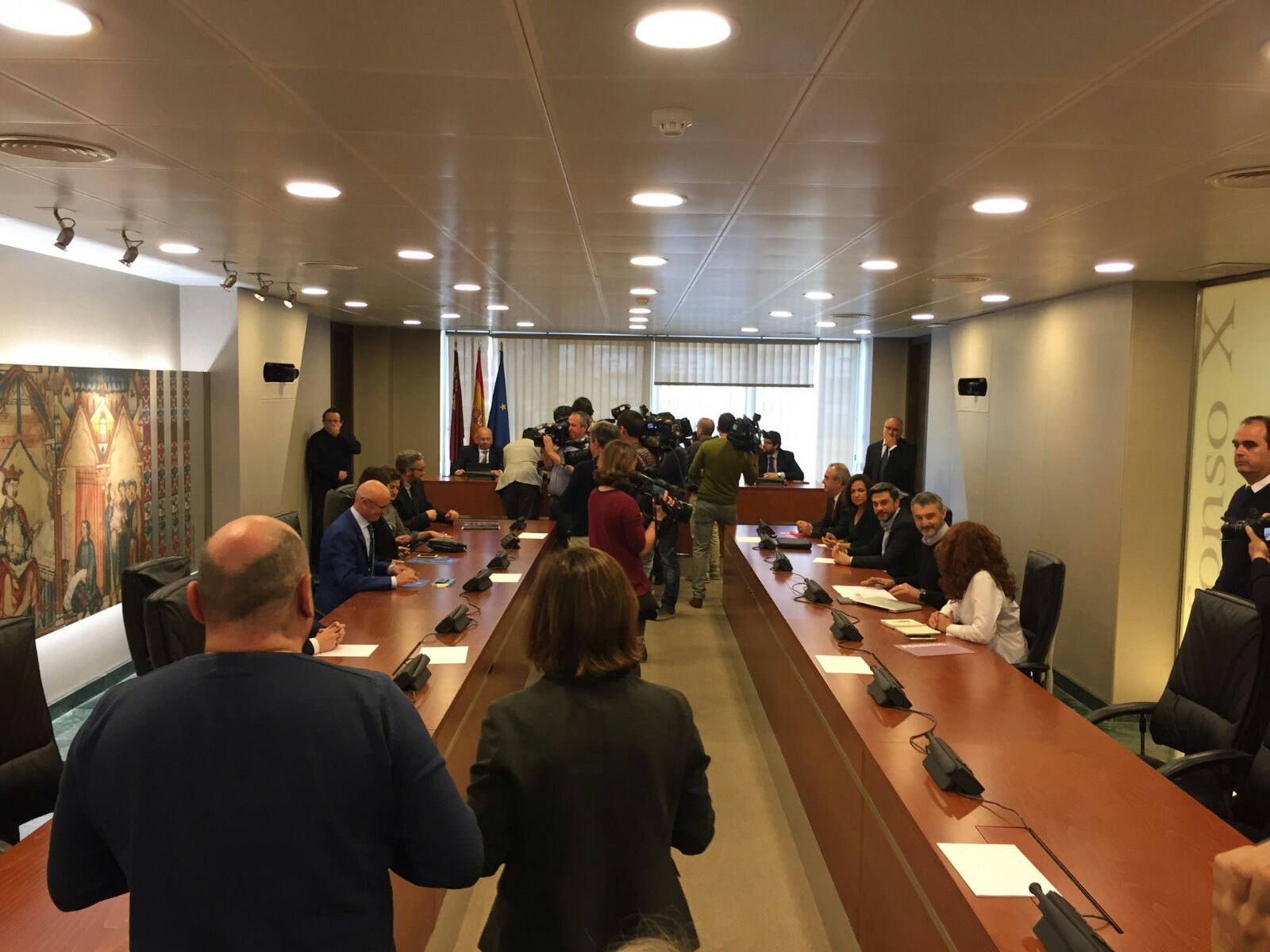 Reunión de la Junta de Portavoces de la Asamblea Regional de Murcia