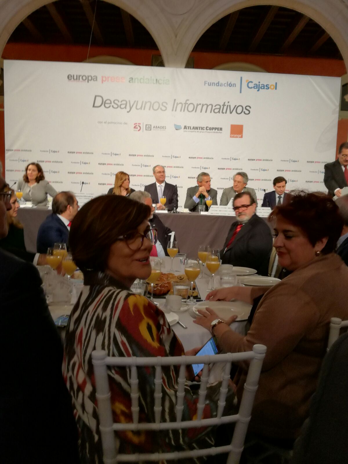 La presidenta de la Asamblea, en los desayunos informativos de Europa Press, en Sevilla