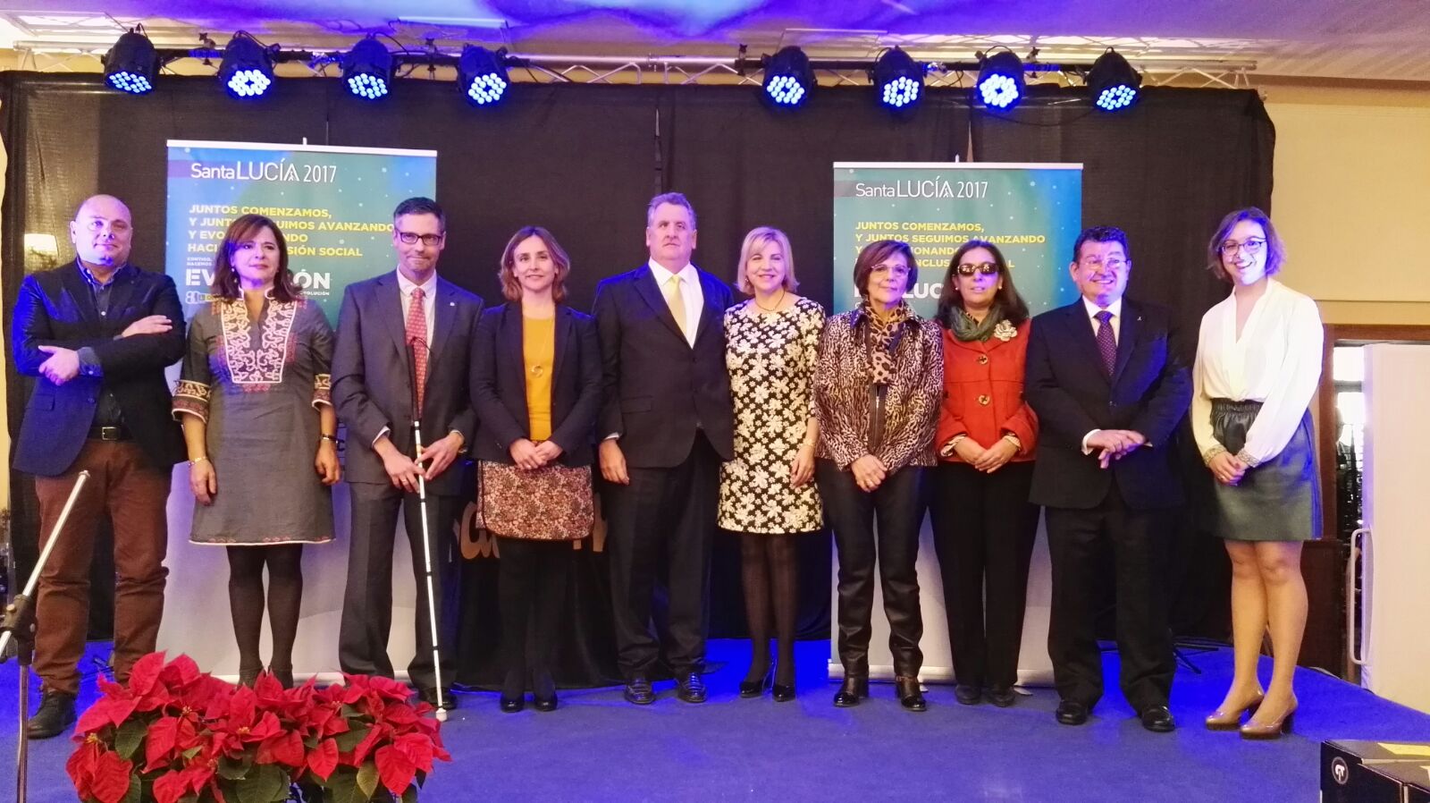 La presidenta de la Asamblea, Rosa Peñalver, ha acompañado a ONCE Región de Murcia en la celebración de su patrona, Santa Lucía