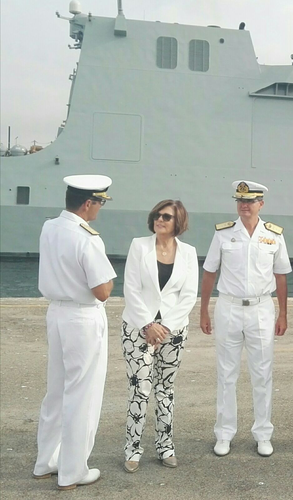 La presidenta de la Asamblea Regional, Rosa Peñalver, ha participado en el recibimiento al Buque de Acción Marítima, BAM, ‘Audaz’