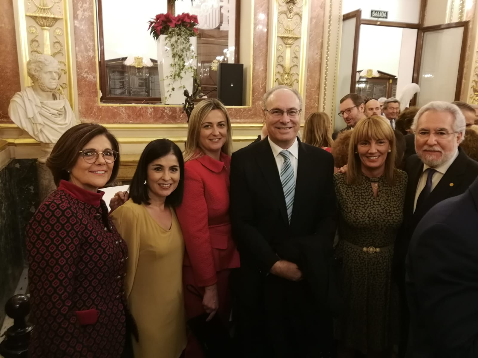 La presidenta de la Asamblea Regional, Rosa Peñalver, con los presidentes y presidentas de las Cámaras legislativas de Canarias, Extremadura, Andalucía, La Rioja y Galicia