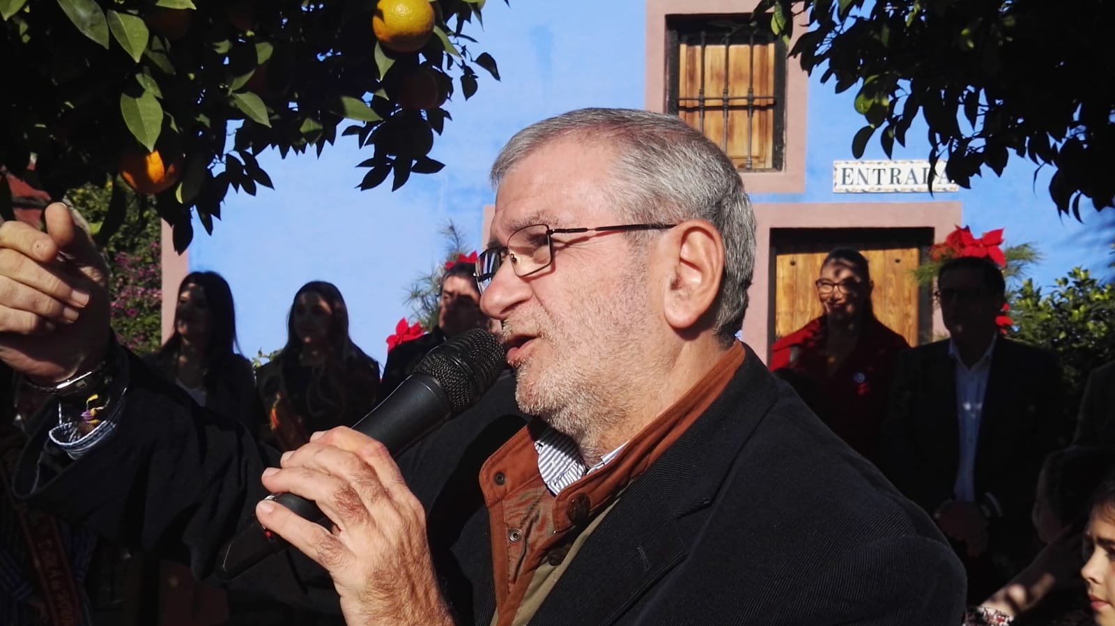 Alberto Castillo durante su intervención en el acto
