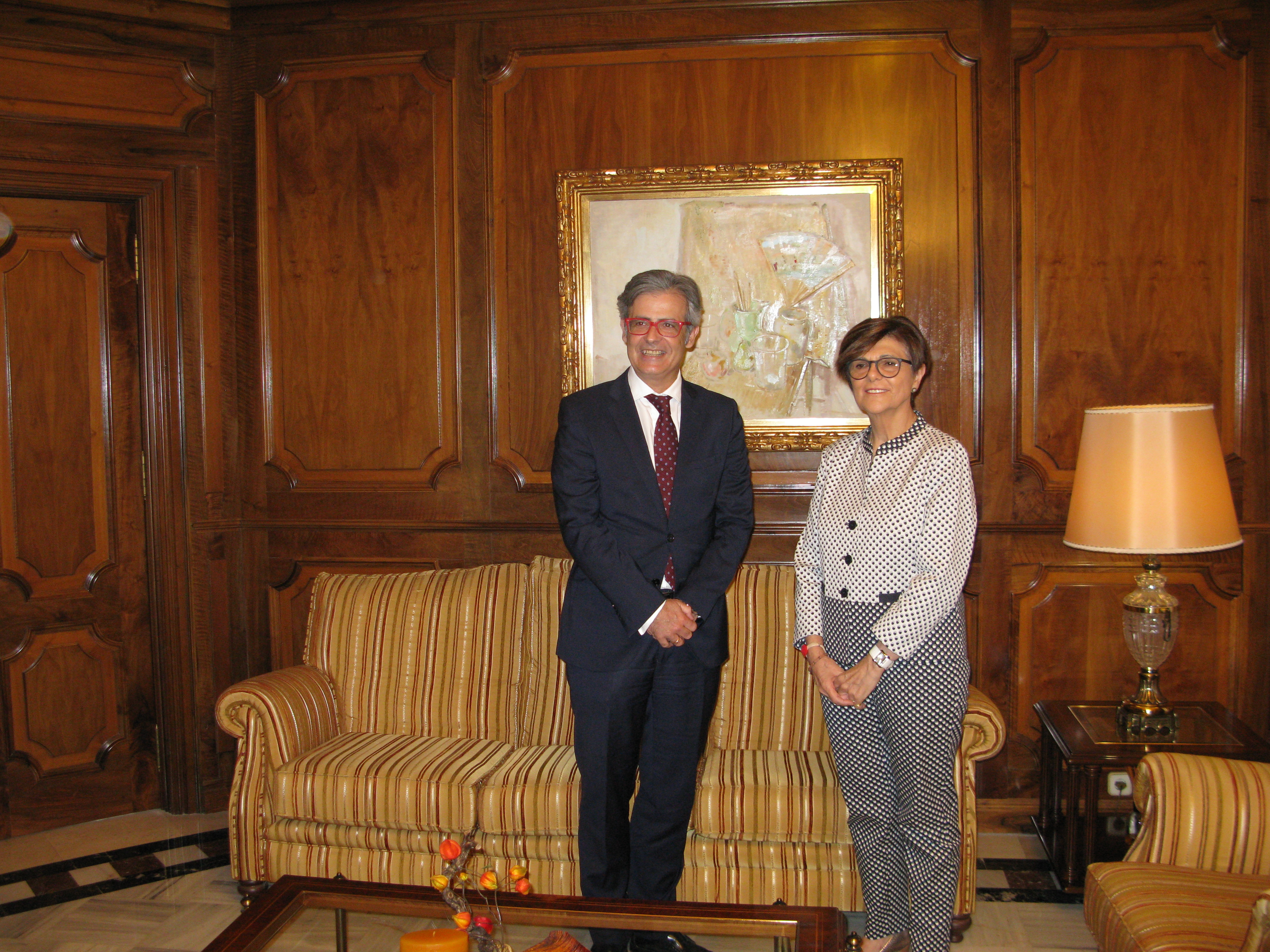 Juan Martínez Moya y Rosa Peñalver, durante su entrevista