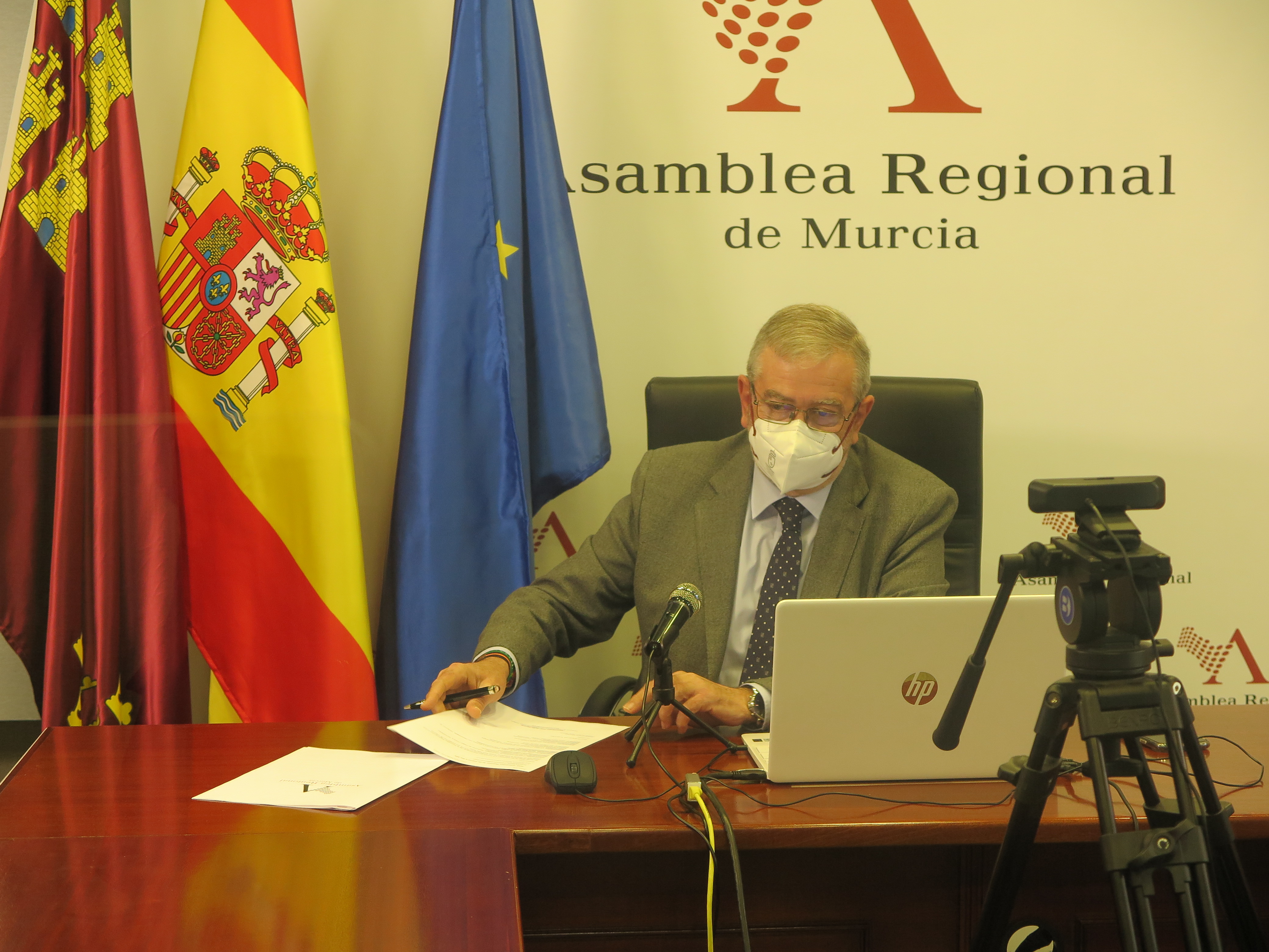 El presidente de la Asamblea Regional se reúne, por videoconferencia, con asociaciones de pacientes de Encefalomielitis Miálgica