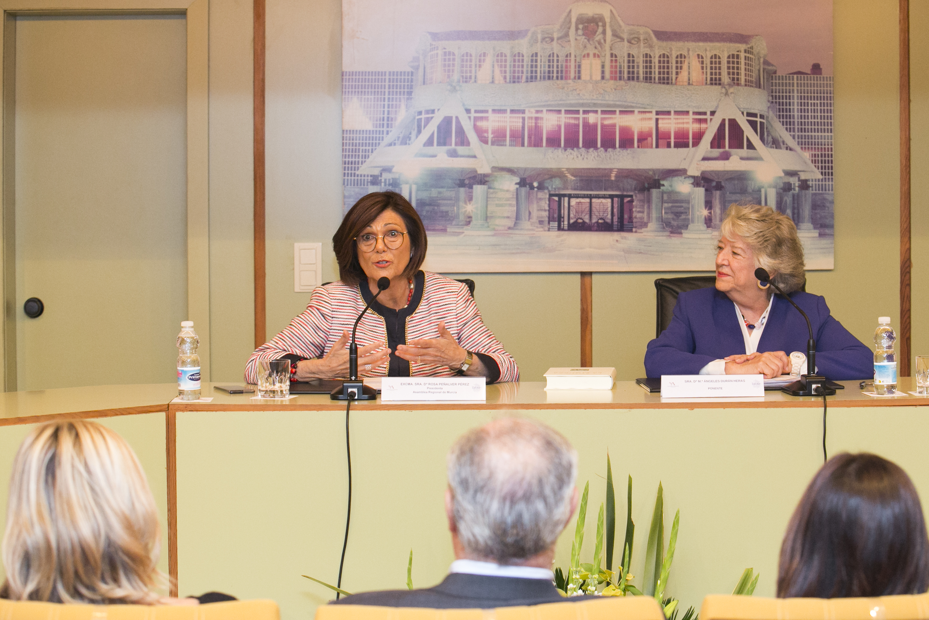 La presidenta de la Asamblea Regional, Rosa Peñalver, y coordinadora del Grupo de Igualdad de Género de CALRE 2018, dará hoy la bienvenida oficial a los presidentes y presidentas de Parlamentos autonómicos que participan en la reunión de trabajo