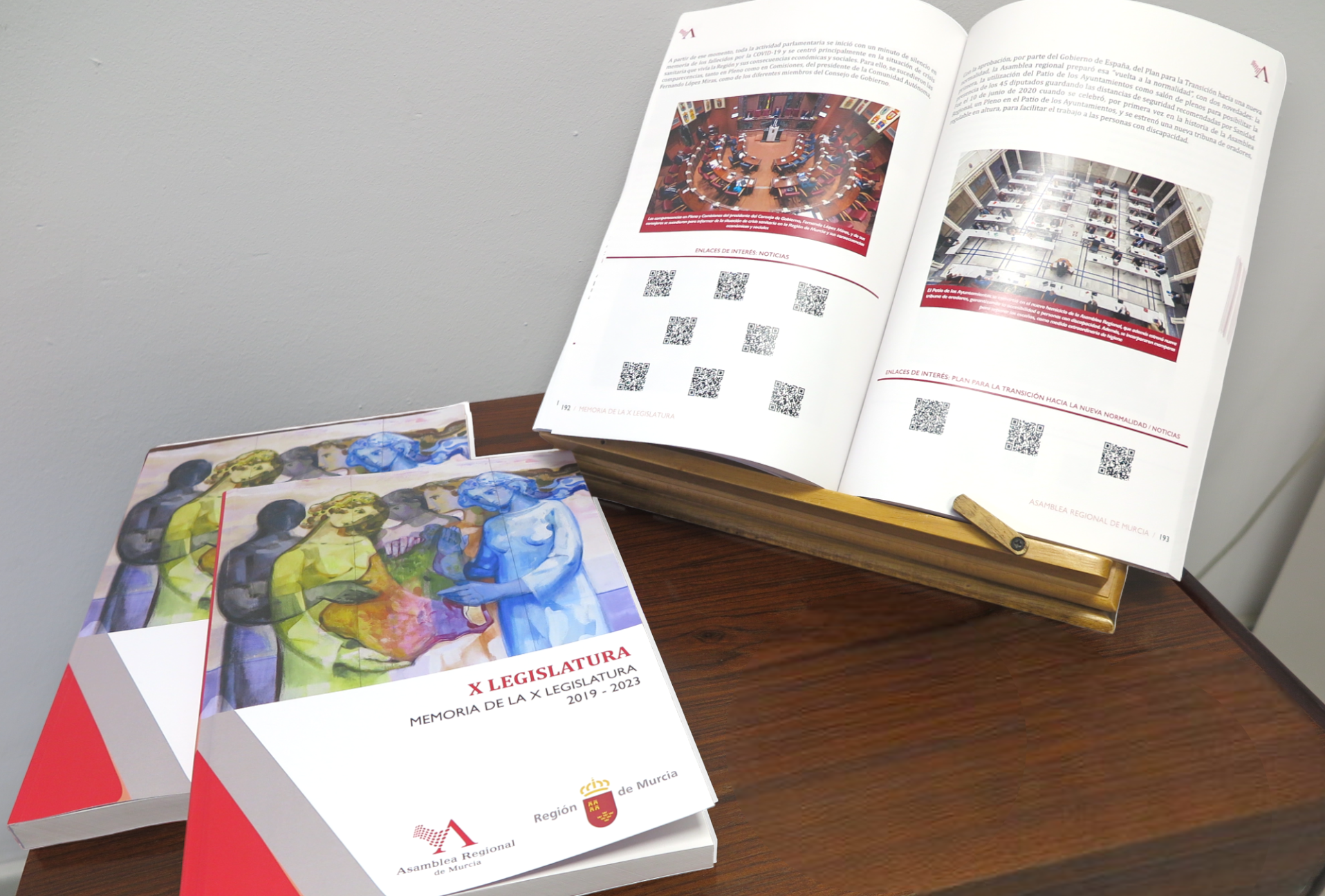 La memoria de actividad de la X Legislatura, disponible en la página web de la Asamblea Regional de Murcia