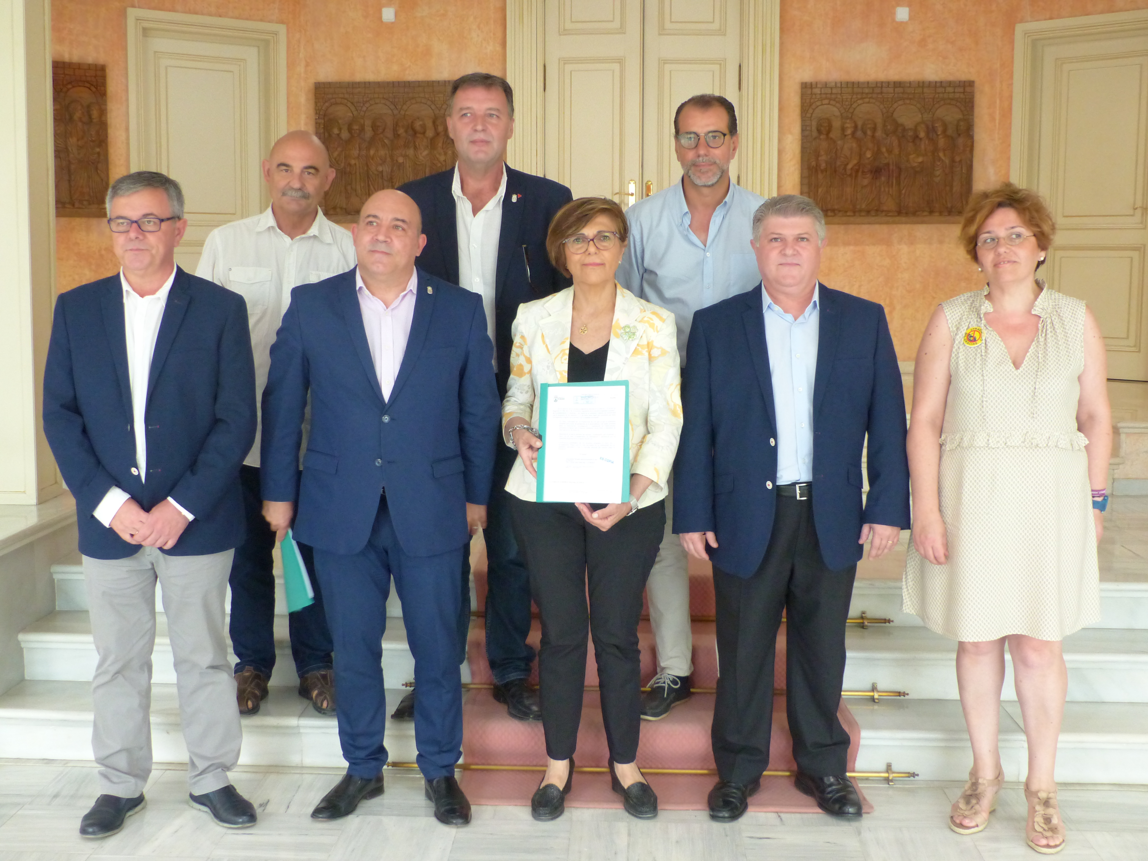 La presidenta de la Asamblea ha recibido a los alcaldes de Cieza, Calasparra y Hellín