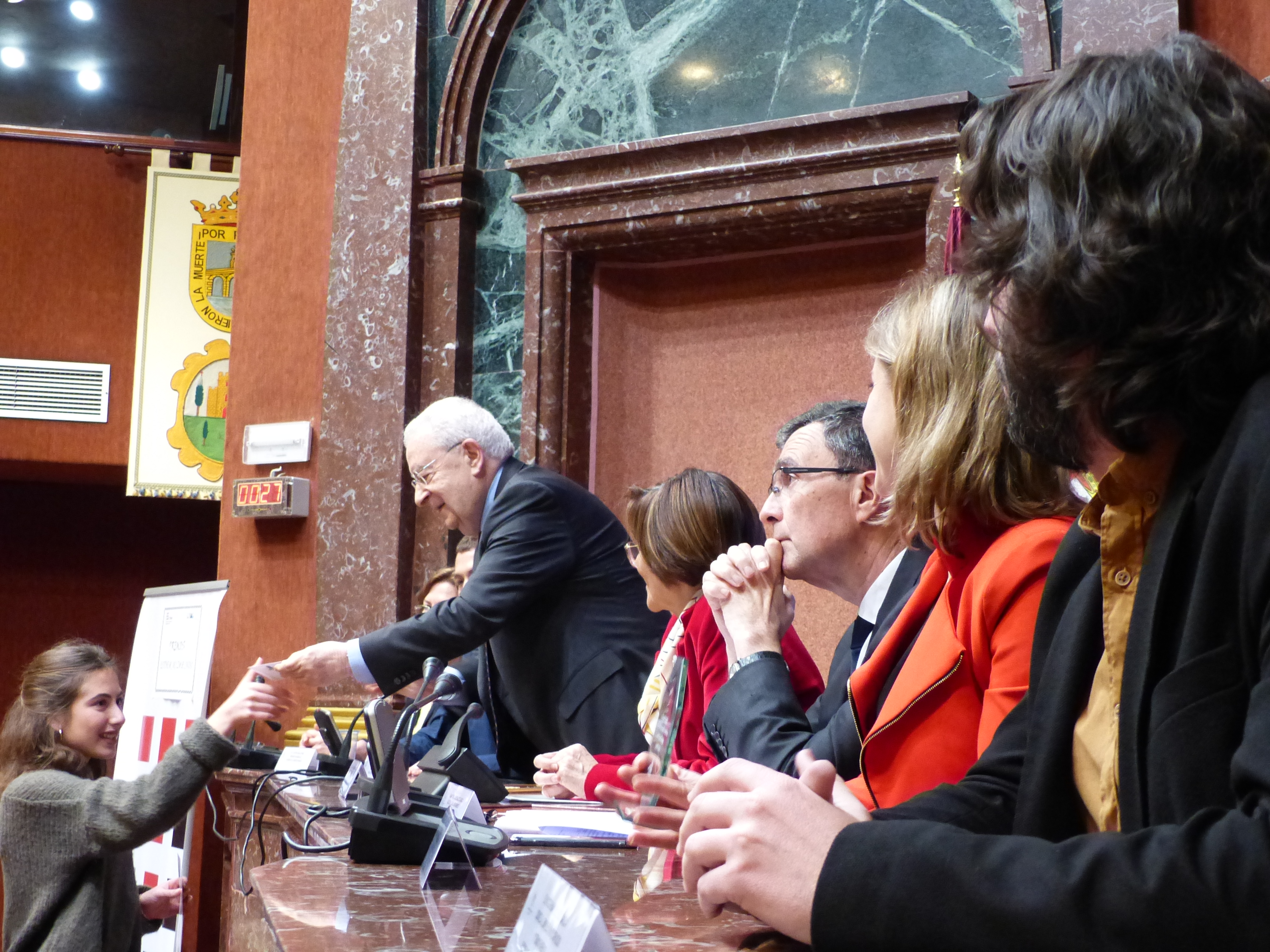 Entrega de premios del programa Iris, desarrollado conjuntamente por el Consejo de la Transparencia, la Sociedad de Filosofía de la Región y docentes de Bachillerato y Universidad