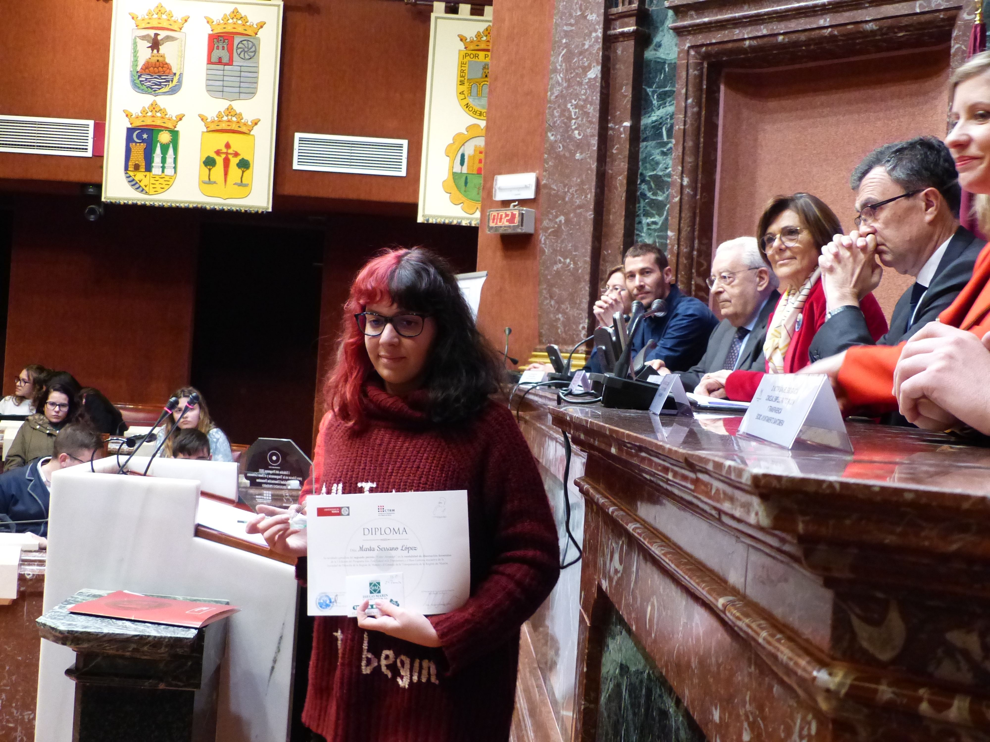 Entrega de premios del programa Iris, desarrollado conjuntamente por el Consejo de la Transparencia, la Sociedad de Filosofía de la Región y docentes de Bachillerato y Universidad