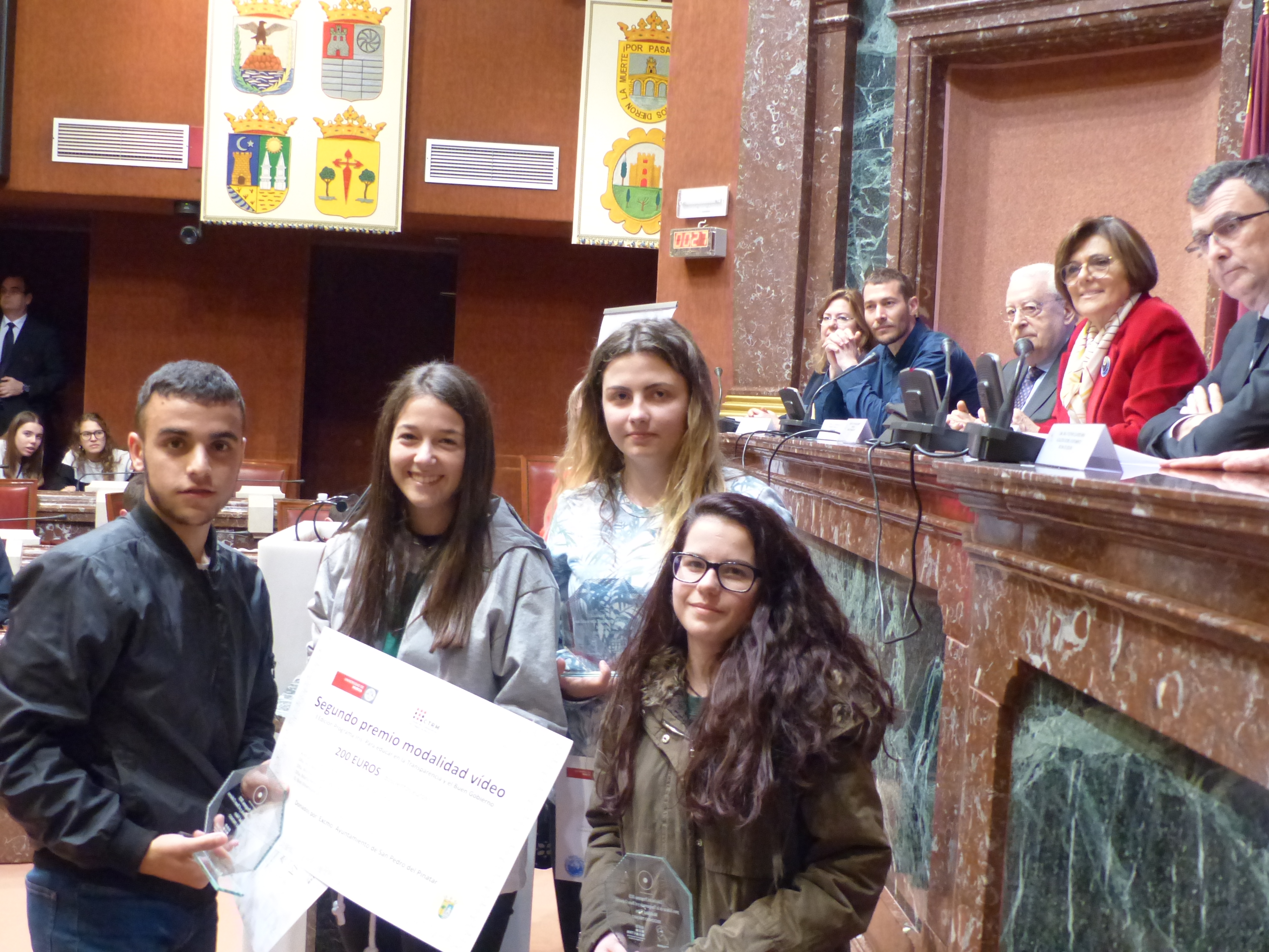 Entrega de premios del programa Iris, desarrollado conjuntamente por el Consejo de la Transparencia, la Sociedad de Filosofía de la Región y docentes de Bachillerato y Universidad