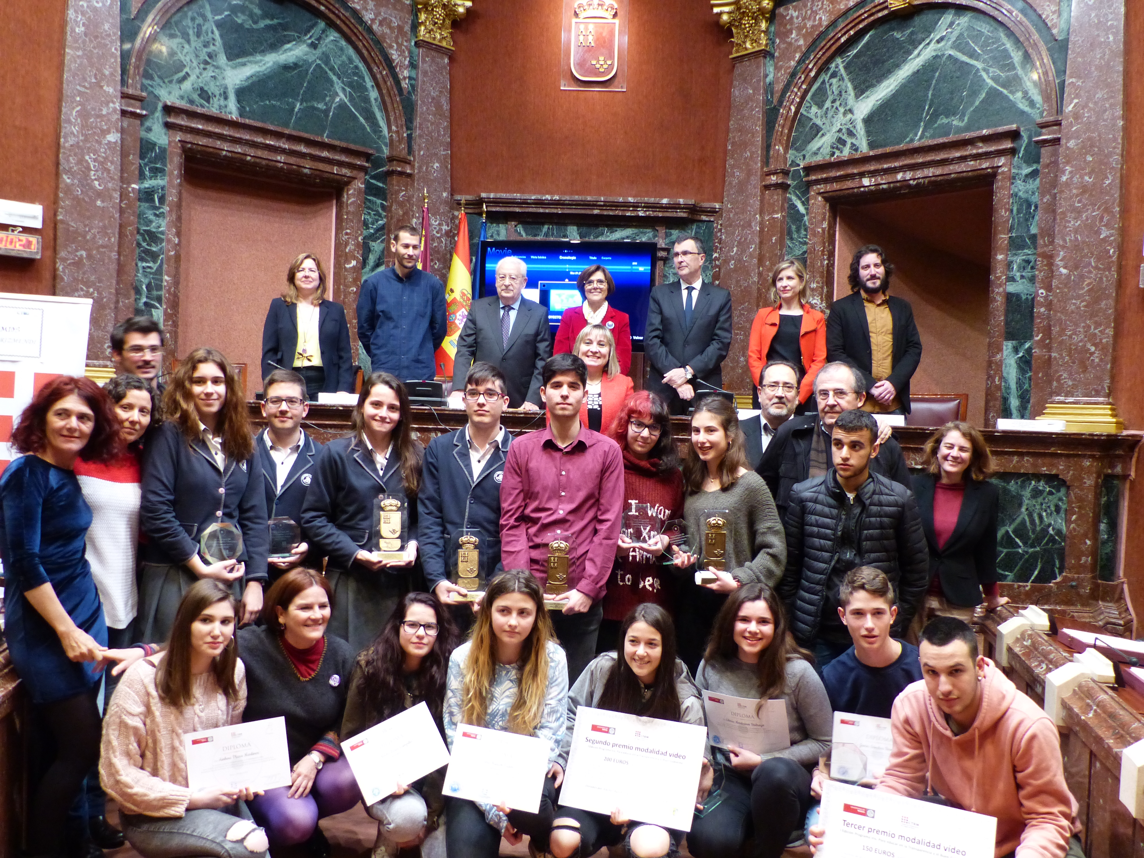 Entrega de premios del programa Iris, desarrollado conjuntamente por el Consejo de la Transparencia, la Sociedad de Filosofía de la Región y docentes de Bachillerato y Universidad