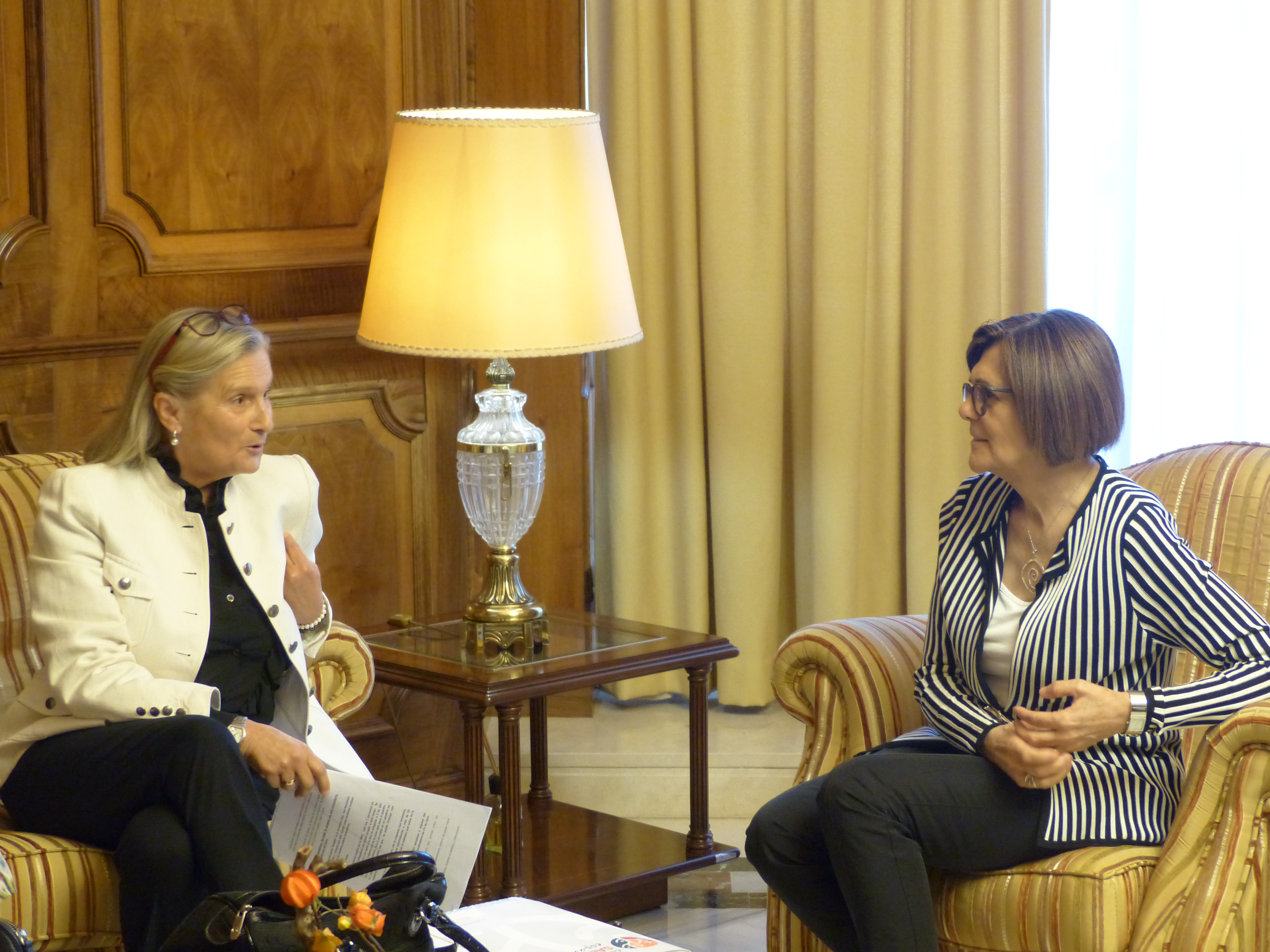 La presidenta de la Asamblea Regional, Rosa Peñalver, ha recibido a la ejecutiva de la Federación Salud Mental Región de Murcia