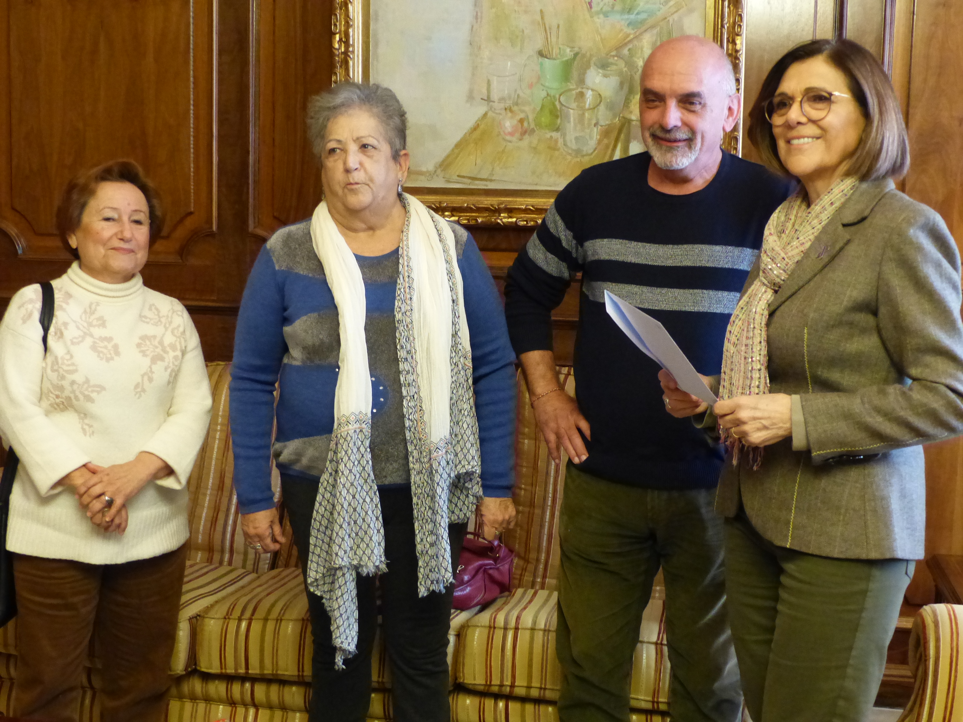 La presidenta de la Asamblea Regional, Rosa Peñalver, recibe a la Federación de Memoria Histórica
