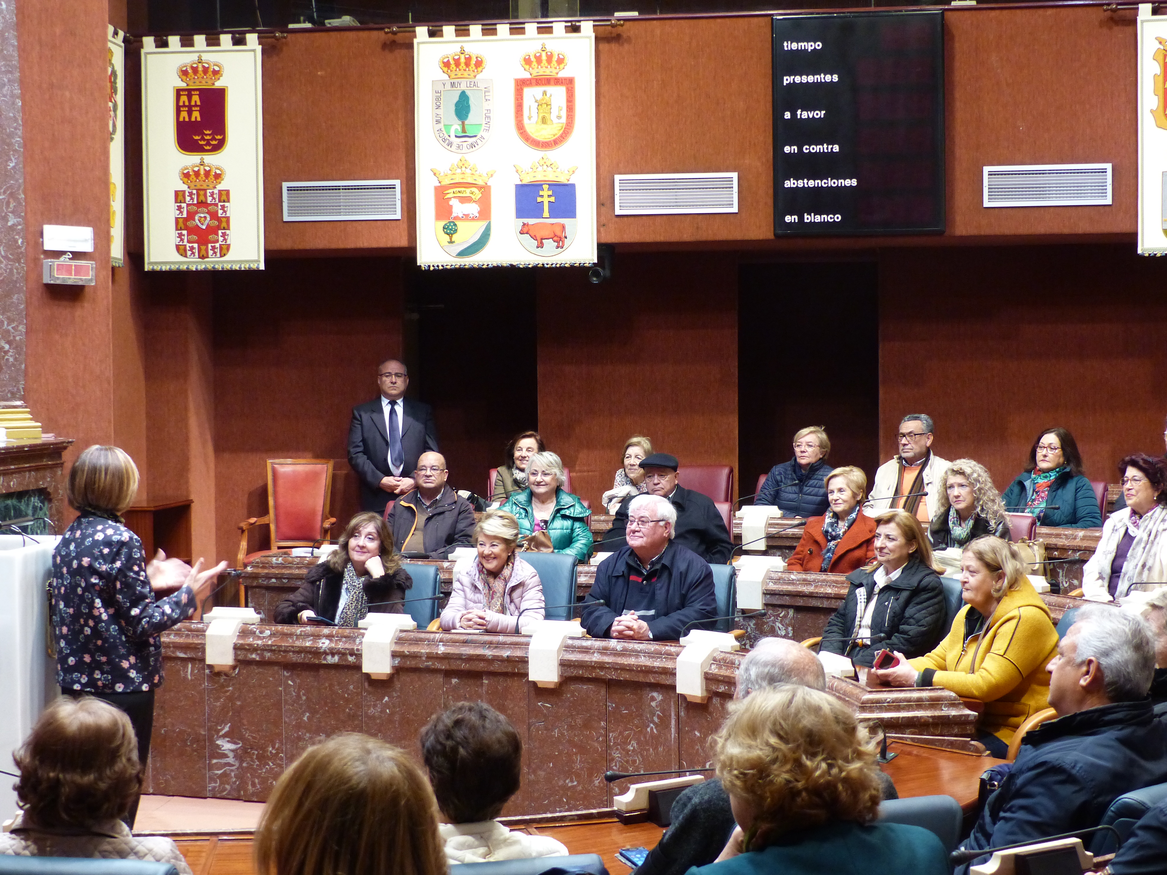Integrantes de UMAY UPCT Cartagena, en su visita a la Asamblea