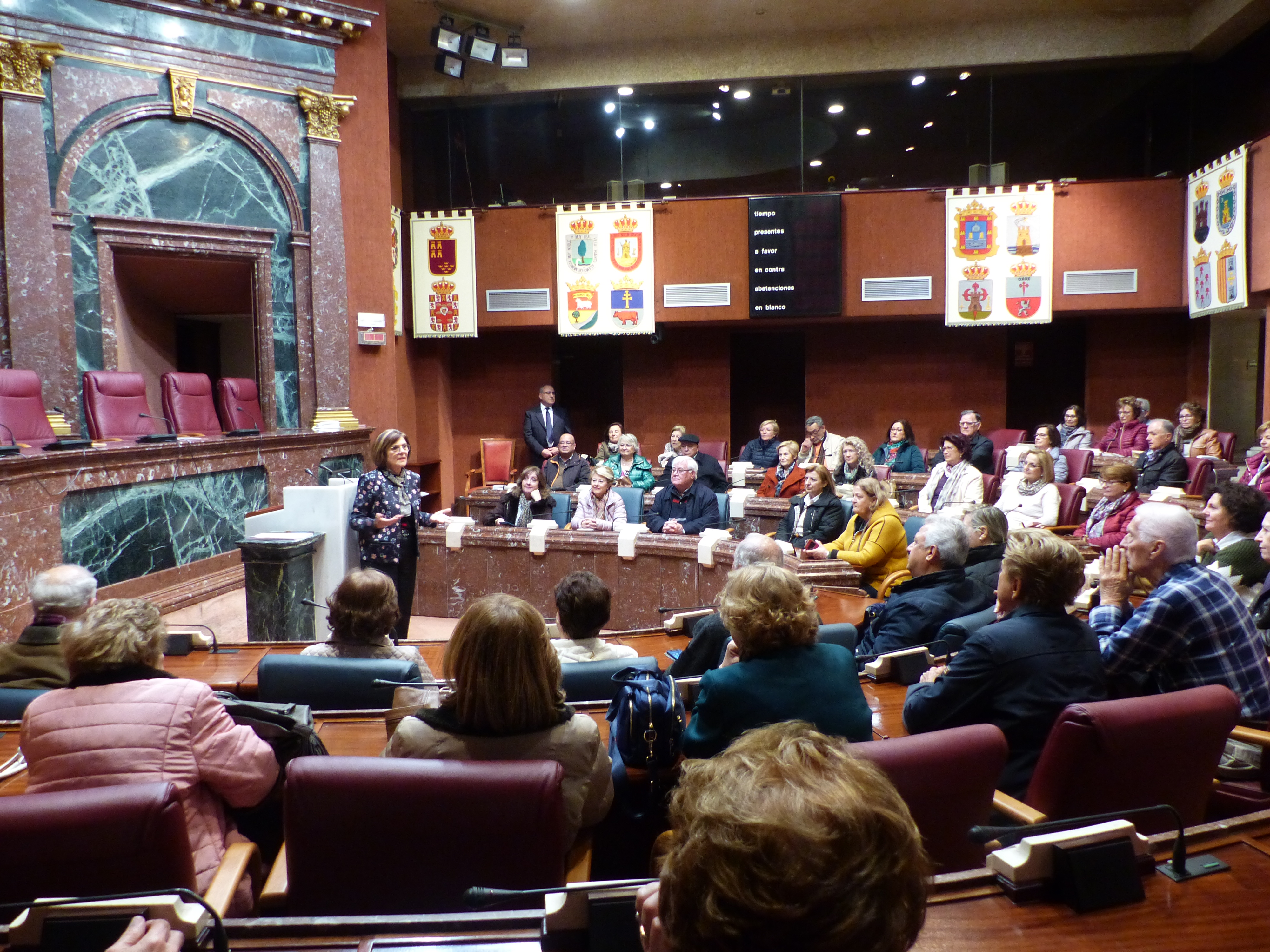 Integrantes de UMAY UPCT Cartagena, en su visita a la Asamblea