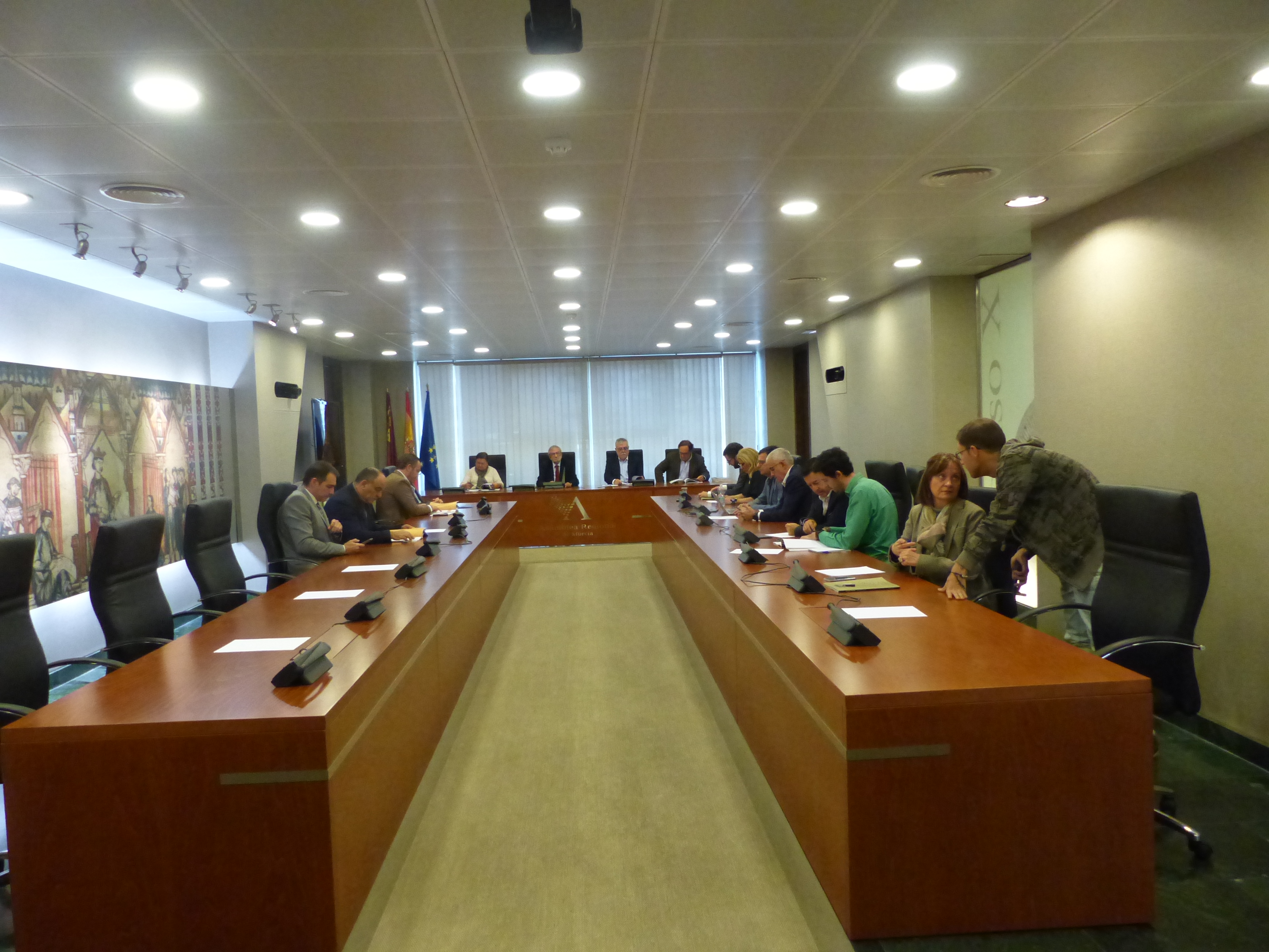Los codirectores del CEMOP, en la reunión con los portavoces