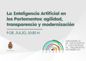 La Conferencia de Presidencias de Parlamentos Autonómicos (COPREPA) celebra una jornada sobre Inteligencia Artificial