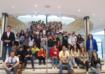 Estudiantes del CEIP Mariano Aroca (Murcia) durante su visita a la Asamblea Regional el pasado 22 de abril de 2024