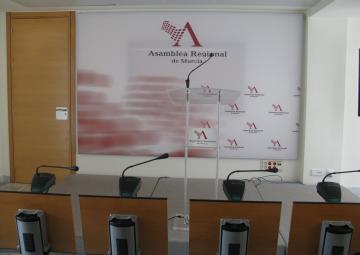Sala de prensa de la Asamblea Regional de Murcia