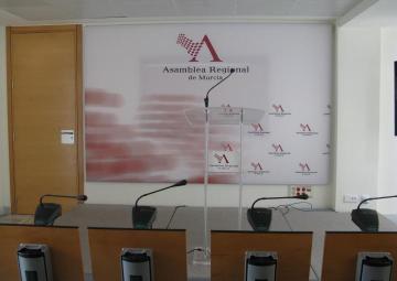 Sala de prensa de la Asamblea Regional de Murcia 