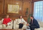 La presidenta de la Asamblea Regional recibe al nuevo presidente del Tribunal Superior de Justicia de la Región de Murcia