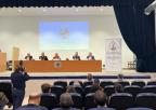La presidenta de la Asamblea Regional, Visitación Martínez,en la clausura de las VI Jornadas Nacionales de Comunicación y Defensa