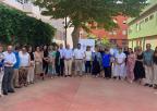 La presidenta de la Asamblea Regional, Visitación Martínez, junto al resto de autoridades en el acto de apertura de la Junta Directiva del CERMI de la Región de Murcia