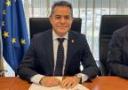 El alcalde de Lorquí, Joaquín Hernández Gomariz, previamente a su comparecencia ante la Comisión de Política Territorial, Medio Ambiente, Agricultura y Agua