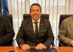 El alcalde de Mula, Juan Jesús Moreno García, previamente a su comparecencia ante la Comisión Especial de Estudio para abordar el Reto Demográfico y la Despoblación en la Región de Murcia
