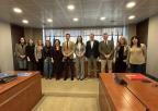 La concejala de Comercio del Ayuntamiento de Yecla, Magdalena Martínez Rovira, con los miembros de la Comisión Especial de Estudio sobre el Pequeño Comercio en la Región de Murcia