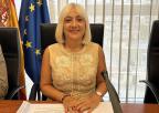 La secretaria general de UGT Región de Murcia, Francisca Sánchez Salmerón, previamente a su comparecencia ante la Comisión de Política Territorial, Medio Ambiente, Agricultura y Agua