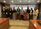 El secretario general de SATSE Región de Murcia, Pablo Fernández Abellán, con los miembros de la Comisión de Sanidad y Política Social