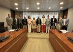 La secretaria general de UGT Región de Murcia, Francisca Sánchez Salmerón, con los miembros de la Comisión de Política Territorial, Medio Ambiente, Agricultura y Agua
