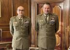 Visita institucional del coronel saliente y del coronel entrante y jefe del Regimiento de Artillería Antiaérea número 73 