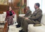 Visita institucional del coronel saliente y del coronel entrante y jefe del Regimiento de Artillería Antiaérea número 73 