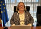 La presidenta de COEC, Ana Correa Medina, previamente a su comparecencia ante la Comisión de Asuntos Generales e Institucionales, de la Unión Europea y Derechos Humanos